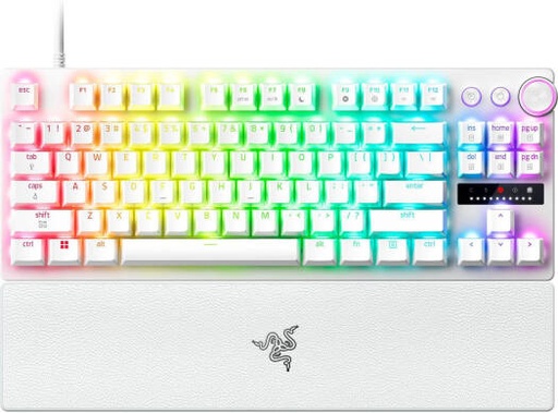 [RZ03-05521000-R3M1] Razer Huntsman V3 Pro Tenkeyless 8khz Mechanical Gaming Keyboard, Razer Analog Optical Switches Gen-2, Doubleshot PBT Keycaps, 40 G Actuation Force, English Layout, White | RZ03-05521000-R3M1