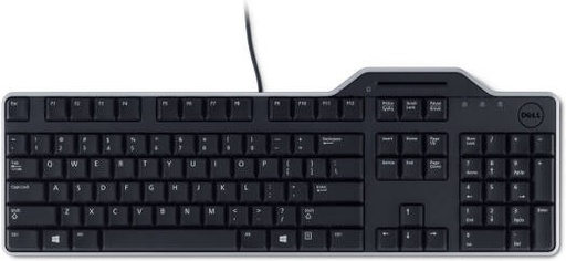 [KB813] Dell KB813 Wired Smartcard Keyboard, 104 Keys, Low Profile Keys, Plunger Keys Type, Spill-Resistant, Integrated Smartcard Reader, USB-A Interface, QWERTY Layout, Black | KB813