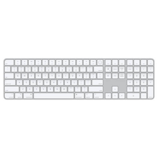 [MK2C3LL/A] Apple Magic Keyboard, With Touch ID And Numeric Keypad, Mac Compatible, Wireless Bluetooth Connectivity, Lightning to USB Type-C Cable, Built-In Rechargeable Battery, English, Silver | MK2C3LL/A