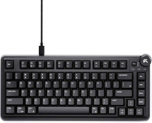 [KB-NIGHTHAWK75LITE-CYB01] Cybeart Nighthawk 75 Lite Mechanical Gaming Keyboard, 75% Layout, Pre-Lubed Switches, Hot-Swappable, RGB Backlit, Tri Mode Connectivity, Media Knob, Black | KB-NIGHTHAWK75LITE-CYB01