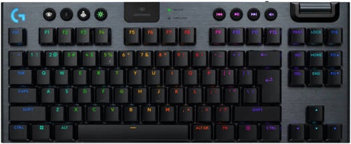 [920-012721] Logitech G915 X LIGHTSPEED TKL Mechanical Keyboard, Tactile Switches, Double-Shot PBT Keycaps, LIGHTSYNC RGB Illumination, Tri-Mode Connectivity, English (US) Layout, Black | 920-012721
