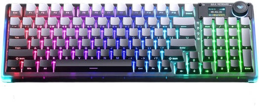 [F98Prov3] AULA F98 Pro V3 Wireless Gaming Keyboard, 96% Layout, 98-Key, Tri-Mode BT/2.4G/USB-C, Seiya Switch, Hot-Swappable Switches, TFT Screen, Gasket Mount, Knob Control, Gradient Gray | F98Prov3
