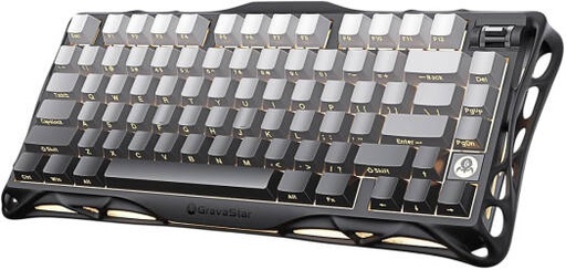 [K1] GravaStar Mercury K1 Wireless Mechanical Keyboard, 75% Layout, Aluminum Alloy Frame, Tri-ModeConnec, Stellar Bloom Linear Switches, RGB Lighting, 8000mAh Battery, Gradient Black | K1