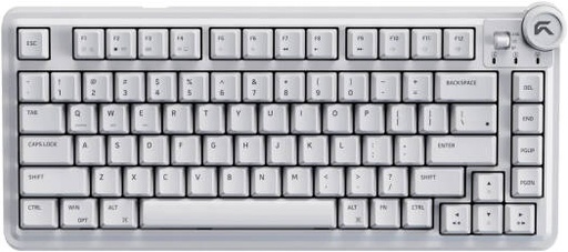 [KB-NIGHTHAWK75TRI-CYB02] Cybeart Nighthawk 75 Mechanical Gaming Keyboard, 75% Layout, Pre-Lubed Switches, Hot-Swappable, RGB Backlit, Tri Mode Connectivity, Media Knob, White | KB-NIGHTHAWK75TRI-CYB02