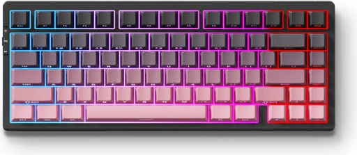 [MC-G75-18] MCHOSE G75 Pro 75% Mechanical Keyboard, Cabbage Tofu Switch, Gasket Mount, Hot-Swappable, Cherry Profiles & PBT Double-Shot, RGB Backlight, Tri-Mode Connection, Black Pink | MC-G75-18
