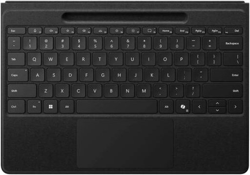 [ZQZ-00017] Microsoft Surface Pro Flex Keyboard With Pen Storage, Alcantara Material, for Surface Pro 8/9/11th Edition, Bluetooth LE Wireless Connectivity, English/ Arabic, Black | ZQZ-00017