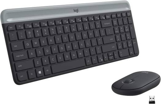 [logitech-mk470-slim-wireless-keyboard-mouse-combo-for-windows-24ghz-unifying-usb-receiver-low-profile-whisper-quiet-long-battery-life-optical-mouse-pclaptop-arabic-layout-graphite] Logitech Mk470 Slim Wireless Keyboard & Mouse Combo For Windows, 2.4Ghz Unifying Usb-Receiver, Low Profile, Whisper-Quiet, Long Battery Life, Optical Mouse, Pc/Laptop, Arabic Layout - Graphite