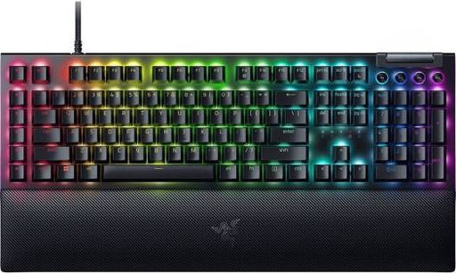 [RZ03-04691800-R3M1] Razer BlackWidow V4 Mechanical Gaming Keyboard, Razer Yellow Switches, Wired Connectivity, Multi-Function Roller, 6 Macro Keys, Doubleshot ABD Keys, English Layout, Black | RZ03-04691800-R3M1