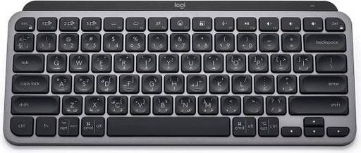 [920-010503] Logitech MX Keys Mini Minimalist Wireless Illuminated Keyboard, Bluetooth / USB-C Connector, 10m Range, English Arabic Layout, Graphite Black | 920-010503