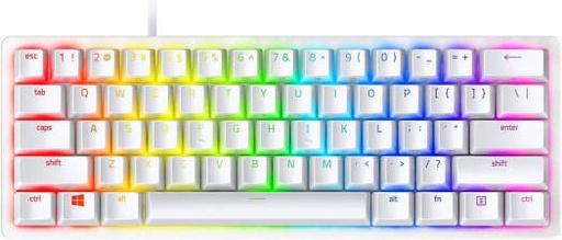[RZ03-03390400-R3M1 / RZ03-03393400-R3U1] Razer Huntsman Mini 60% Gaming Keyboard, Linear Red Optical Switches, Chroma RGB Lighting, PBT Keycaps, Mercury White | RZ03-03390400-R3M1 / RZ03-03393400-R3U1