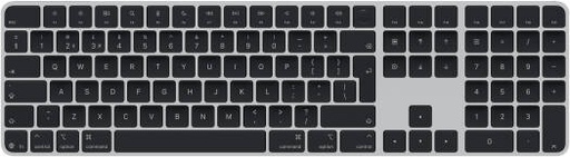 [MXK83B/A] Apple Magic Keyboard, Touch ID and Numeric Keypad, Wireless and Rechargeable, USB-C, Black Keys, Pairs Automatically with Mac, British English Layout | MXK83B/A