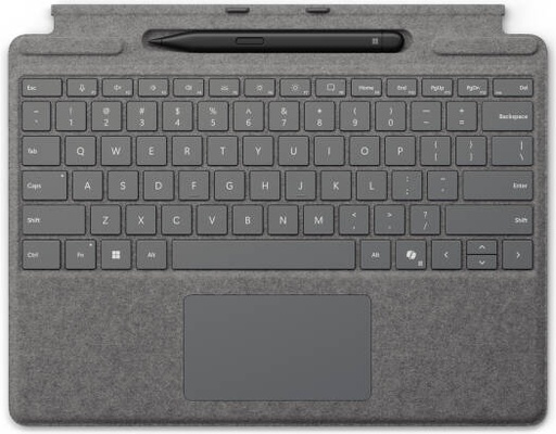 [8X6-00228] Microsoft Surface Pro Keyboard, with Slim Pen for Surface Pro 11th Edition, Magnetic Attachment, Full QWERTY Keyboard Layout, Platinum | 8X6-00228