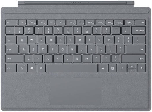 [FFQ-00001] Microsoft Surface Pro Signature Type Cover, Full Mechanical Keyset, Thin Light Profile, English Keyboard, Sensors Accelerometer, Constructed with Alcantara, Platinum | FFQ-00001
