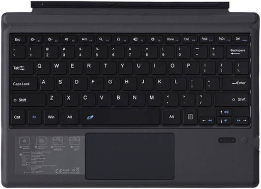 [1089A] Generic 1089A Surface Pro Bluetooth Keyboard with Touchpad, Magnetic Wireless Keyboard Cover for Surface Pro 3/4/5/6/7, Rechargeable Slim Design, Black | 1089A