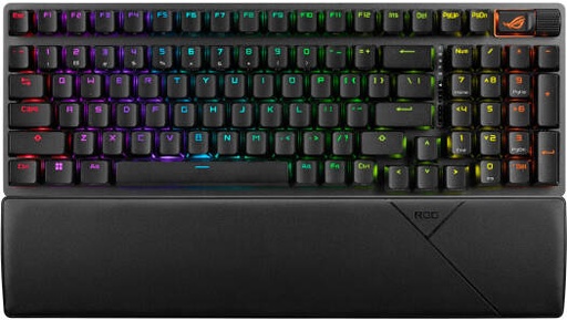 [197105140493] ASUS ROG Strix Scope 2 Gaming Keyboard, 96% Layout, Hot-Swappable, NX Storm Linear Switches, ROG Omni Receiver, UV-Coated ABS keycaps, Tri-Mode Connection, English Layout, Black | 197105140493