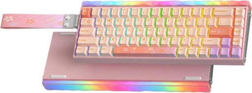 [HERO-68-HE-Ultra] AULA Hero 68 HE Ultra Wired Gaming Keyboard, 65% Layout, 68 Keys, Hall Effect Magnetic Switch, CNC Aluminum Frame, 8KHz Polling Rate, Adjustable Actuation, Pink | HERO-68-HE-Ultra