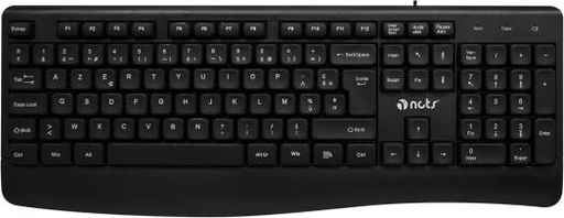 [NCTS-KB10B] NCTS-KB10B Wired Keyboard, 104 Keys, English Layout, Sunken Key Cap, Silk Printing With UV Wear-Resist, USB 2.0 Interface, Black | NCTS-KB10B