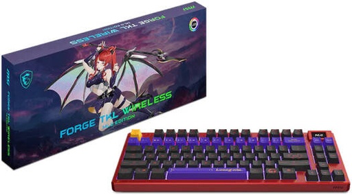 [FORGE-TKL-WIRELESS] MSI Forge TKL Wireless MLG Edition Mechanical Keyboard, Mechanical Linear Switch, Full Keys Anti-Ghosting, 2.4 GHz / BT / USB 2.0, Full Keys Anti-Ghosting, English Layout | FORGE-TKL-WIRELESS