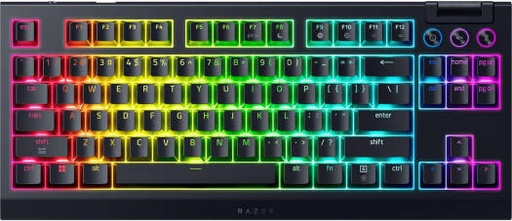 [RZ03-05480100-R3M1] Razer BlackWidow V4 Tenkeyless HyperSpeed Gaming Keyboard, Hot-Swappable, Orange Tactile Switch, Chroma RGB, Doubleshot ABS Keycaps, Secondary Media Keys, Black | RZ03-05480100-R3M1
