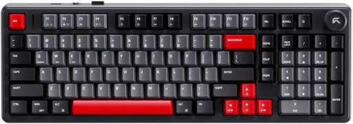 [KB-AKULA99TRI-CYB01] Cybeart Akula 99 Signature Edition Gaming Keyboard, 99% Layout, Pre-Lubed Switches, Hot-Swappable, RGB Backlit, Full-Size Wired USB-C Keyboard with Media Knob, Black/Red/Gray | KB-AKULA99TRI-CYB01