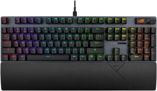 [90MP03XF-BKCA00] ASUS ROG Strix Scope II X Wired Gaming Keyboard, ROG NX Mechanical Switch, Hot-Swappable Switch, Sound-Dampening Foam, English-Arabic Layout, Black | 90MP03XF-BKCA00