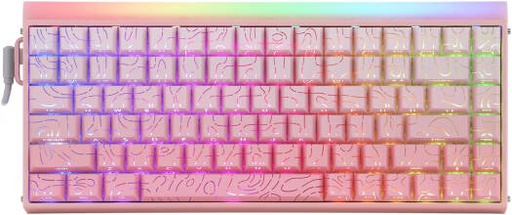 [Hero84HE] AULA HERO 84 HE 75% Wired Mechanical Keyboard, Hall Effect Magnetic Switches, Quick Trigger Mode, 8000Hz Polling Rate, RGB Backlit, Adjustable Start Point, 0.1ms Delay, Gradient Pink | Hero84HE