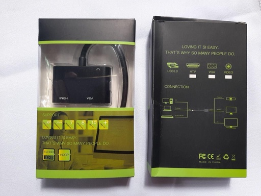 [XXL-025] Adapter Video Audio USB 3.0 HTV VGA Full HD 1080