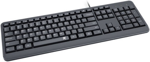 [BK-7092] Redragon BK-7092 Full-Sized Office Keyboard, Wired USB Connection, 14 FN Hot Keys, Ergonomic Design, Matte Black | BK-7092