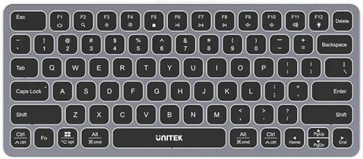 [D1092A] Unitek 9-in-1 USB-C Wired Keyboard Hub, Up To 4K@60Hz UHD Resolution, 3x USB 3.0 Ports, 100W PD Charging, Plug and Play, Backlit, Aluminum Alloy, 60cm Cable Length, Space Grey | D1092A