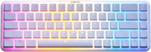 [KB0006-003] Fnatic STREAK65 LP, Compact RGB Gaming Mechanical Keyboard Speed Switches, PBT Doubleshot Keycaps, 65% Layout (60 65 Percent) Low Profile Esports Keyboard, White | KB0006-003