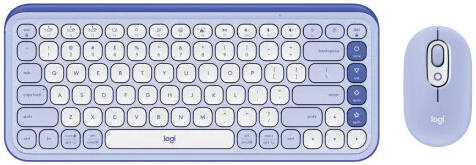 [920-013043] Logitech POP Keys ICON Combo, Compact TKL Bluetooth Keyboard & Mouse Bundle, Programmable Quiet Keys & Buttons, Lilac & Off-White | 920-013043