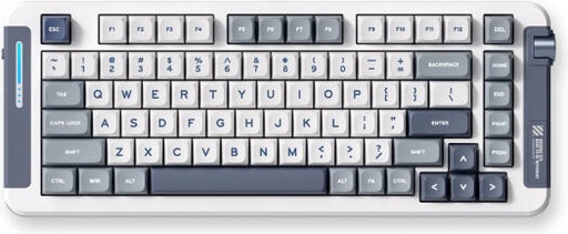 [MC-X75-3A] MCHOSE X75 Wireless 75% Mechanical Keyboard, Hyacinth Switch, PBT Double Shot Keycap, Hot Swappable, N-key Rollover, Tri-Mode Connectivity, 4000mAh, Navy Blue | MC-X75-3A