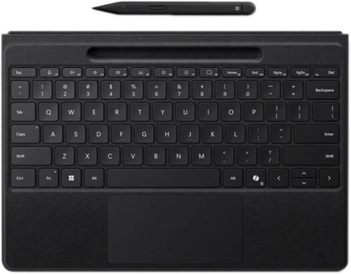 [8YU-00001] Microsoft Surface Pro Flex Keyboard with Slim Pen for Pro 11, Pro 10, Pro 9, and Pro 8, English Layout, Durable Alcantara Material, Black | 8YU-00001