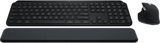 [920-012274] Logitech MX Keys S Combo, Performance Wireless Keyboard and Mouse with Palm Rest, Customizable Illumination, Fast Scrolling, Ergonomic Design, Bluetooth, USB C, Black | 920-012274