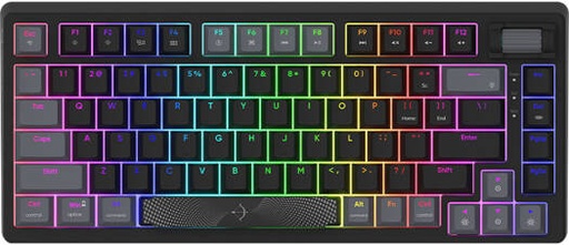 [AQRYS_ADARAMLE] AQIRYS Adara Mini Mechanical Keyboard, HaiMu Tactile Ocean Blue Switches, Cherry Profile, Double Shot PBT Keycaps, Anti-Ghosting, N-Key rollover, English (US) Layout, Black | AQRYS_ADARAMLE