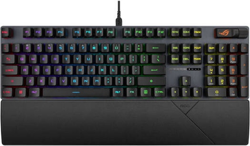 [90MP0350-BKCA00] ASUS ROG Strix Scope II RX Wired Gaming Mechanical Keyboard, ROG RX Red Switch, Anti-Ghosting, N Key Rollover, Sound-Dampening Foam, English - Arabic Layout, Black | 90MP0350-BKCA00