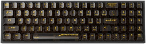 [K628CTB-RGB-PRO] Redragon K628 Pollux Pro 75% Gaming Keyboard, 78 Keys, Hot-Swappable, Custom Clear Switch, RGB Backlight, English Layout, N-Key Rollover, Tri-mode Connectivity, Black/Transparent | K628CTB-RGB-PRO