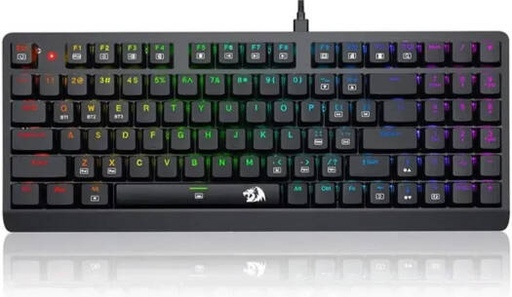 [K603P-KBS] Redragon Dragonwarrior K603P-KBS Wireless RGB Mechanical Gaming Keyboard, 94 Keys, 1600mAh Battery, USB Type-C Connector, Bluetooth 5, RGB Lighting, Mechanical Blue Switches, Black | K603P-KBS