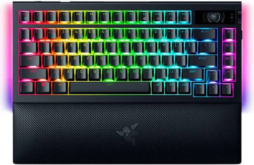 [RZ03-05130100-R3M1] Razer BlackWidow V4 PRO 75% Mechanical Gaming Keyboard, Orange Tactile Mechanical Switch Gen-3, Command Dial, English US Layout, Detachable Type-C Cable, Black | RZ03-05130100-R3M1