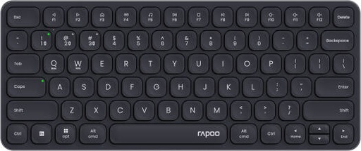 [13006] Rapoo E9050L Wireless Keyboard, Rechargeable, Led Indicators, Ultra-thin, Ergonomic, Compatible with Windows, iOS, Android, Tablets, Smartphones, Dark Grey | 13006