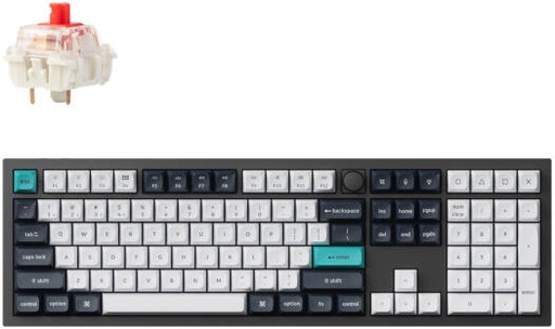 [Q6M-M1-AR] Keychron Q6 Max QMK/VIA Wireless Mechanical Keyboard, Gateron Jupiter Red Switches, Fully Assembled Knob, Tri-Mode Connectivity (2.4GHz, BT, Wired), English-Arabic Layout, Carbon Black | Q6M-M1-AR