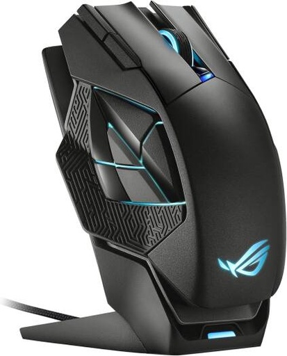 [90MP0220-BMUA00] Asus ROG Spatha X Wireless Gaming Mouse, With Dual Mode Connectivity, Wired / 2.4 GHz, 12 Buttons, 19000 DPI Sensor, Exclusive Push-Fit Switch Sockets, Aura Sync RGB Lighting | 90MP0220-BMUA00