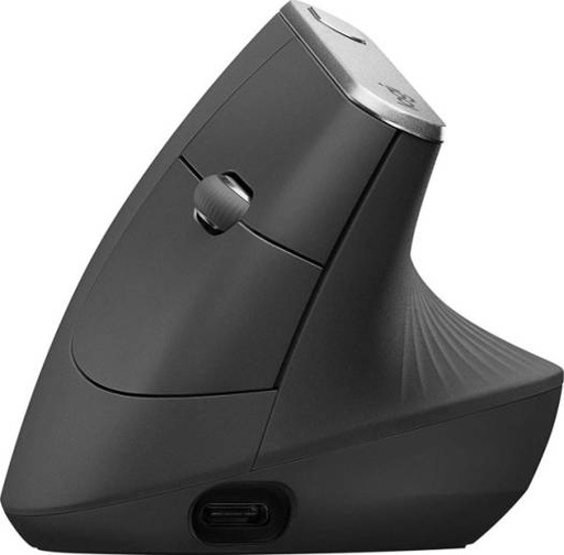 [910-005448] Logitech MX Vertical, Wire and Wireless Bluetooth Advanced Ergonomic Mouse, Less Muscular Strain, Natural Handshake Position, Improved Wrist Posture, Advanced Optical Tracking, Black | 910-005448