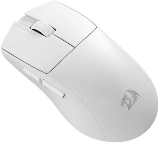 [K1ING-M916-PRO-1K-WHT] Redragon K1ING M916 PRO Wireless Mouse, 26000 DPI, 1KHz Polling Rate, Optical Pixart 3395 Sensor, 50G ACC, 5 Macro Buttons, 3 Modes Connect, Full Programmable Buttons, White | K1ING-M916-PRO-1K-WHT