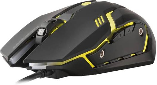 [SB909672] Snakebyte Wired Gaming Mouse, Yellow LED Back Light, 2400 Max DPI, 125Hz Polling Rate, 8G Acceleration, 2000/sec Frame Rate, 1.6m Cable Length, Black & Yellow | SB909672