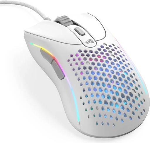 [GLO-MS-DV2-MW] Glorious Model D 2 Wired Gaming Mouse, 26,000 DPI BAMF 2.0 Optical Sensor, Vibrant RGB Lighting, 6 Programmable Buttons, 80 Million Clicks, Matte White | GLO-MS-DV2-MW