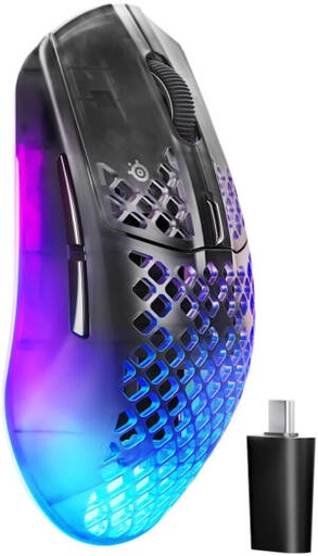 [62717] SteelSeries Aerox 3 Wireless Gen 2 Gaming Mouse, 26K DPI, 4K Polling Rate, Ultra-Light 68g Wireless Mouse with Bluetooth & 200H Battery Life, Shadow | 62717
