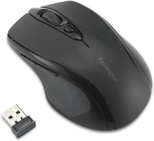 [K72481WW] Kensington MY310 EQ Midsize Wireless Ergonomic Mouse, 2.4GHz USB Receiver, 6 Button Design, Optical Sensor 1600 DPI, Silent Precision Tracking, Long Battery Life, Black | K72481WW
