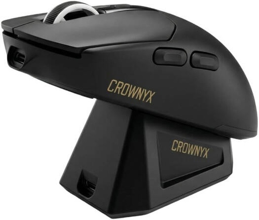 [CGM440] CROWNYX Tri-Mode Wireless RGB Gaming Mouse, Bluetooth, 2.4GHz & Wired USB, Black | CGM440