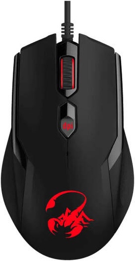 [Ammox X1-600] Genius Ammox X1-600 Wired Gaming Mouse, Up to 3200 DPI Resolution, 6000 fps Frame Rate, 66 IPS, 22.5 Gs Acceleration, USB Interface, 1.8 Meter Cable Length, Black | Ammox X1-600